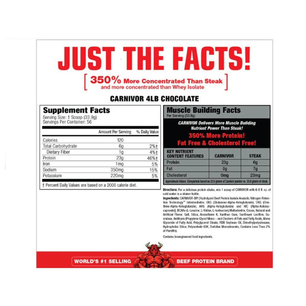 MuscleMeds Carnivor Shred  Fat Burning Beef Protein Isolate (4lb, 56 Servings)